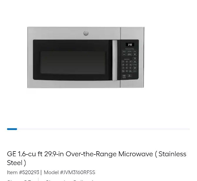 GE Over The Oven Microwave - Never Been Used