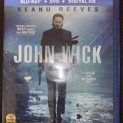 John Wick Blu Ray + DVD + 4K Digital Code 