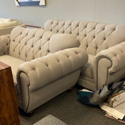 Amazing Set Tufted XL Sofa And loveseat Was $3499