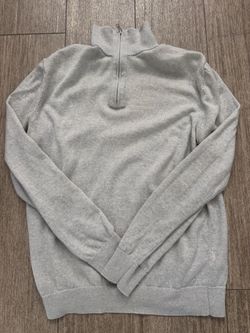 Banana Republic Men’s Heather Gray 1/4 Zip Sweater Medium