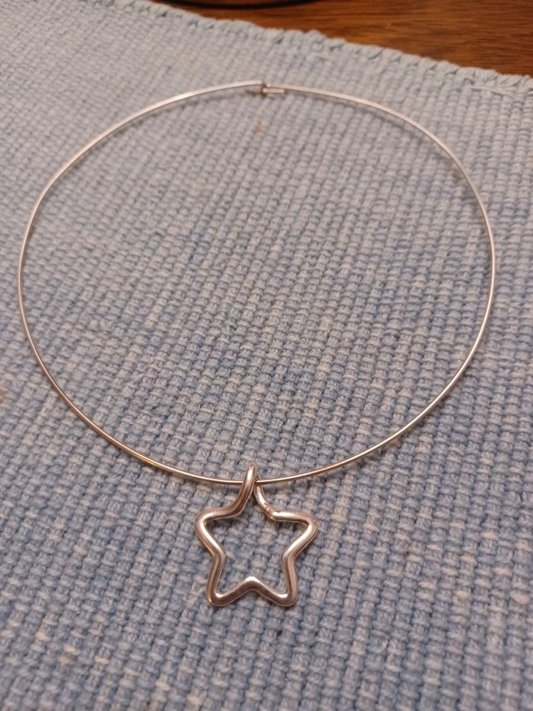 Silver Twisted Star Pendant