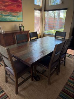 Rustic Southwest Dining Table + 6 Chairs