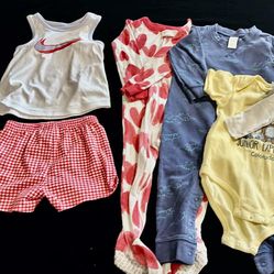 8 Pieces Of Baby Girl Clothes Size 18 Months All For $3