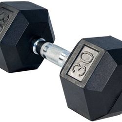 Rubber Hex Dumbbell Set 30lb