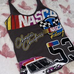 NASCAR Halter Top Cropped 🏎️💋💙 