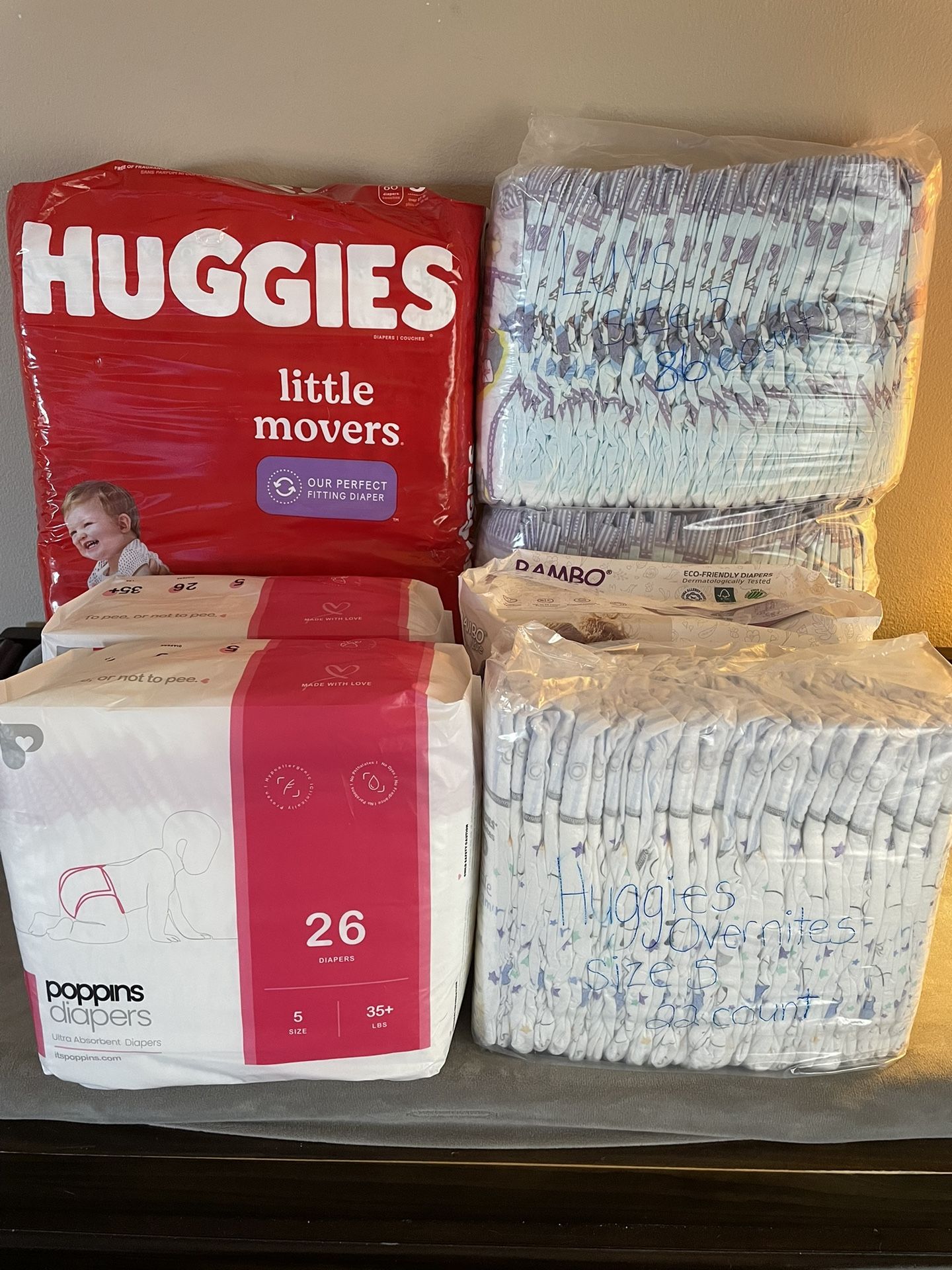 Size 5 Baby Diapers 