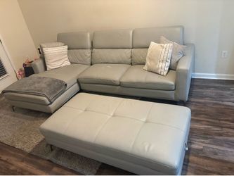 Gray Faux leather Sofia
