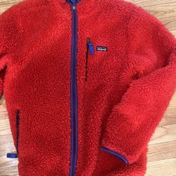 Patagonia Red Deep Pile Fleece Size Medium 