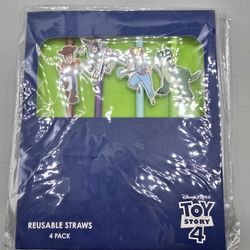 Disney TOY STORY Set Of 4 STRAWS
