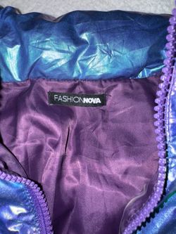 Purple rave jacket fashion nova