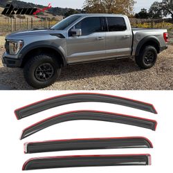 Fits 2019-2025 Dodge Ram 1500 Crew Cab In Channel Window Visors Sun Rain Guard Vent