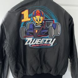 Vintage Tweety Bird Leather Jacket 