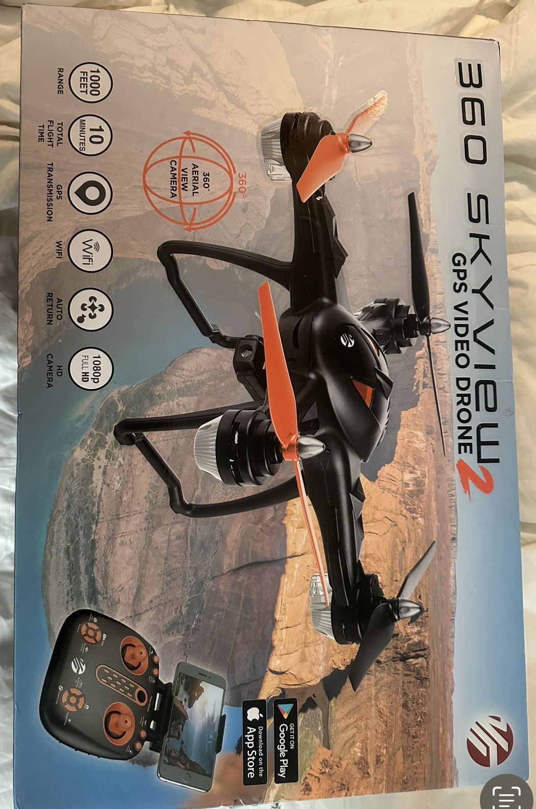 Vivitar VTI 360 Skyview 2 Wi-Fi 1080p HD Drone with GPS,
