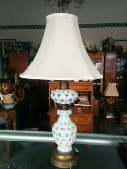 Vintage cased glass lamp