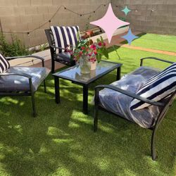 Iron backyard sofa and table set