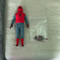 Spider-Man Homecoming, Homemade Suit Hot Toy, Loose (No box) , Comes With Changeable Eyes And Hands
