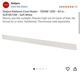 Stelpro Radiance Cove Heater 1050W 83in Soft White