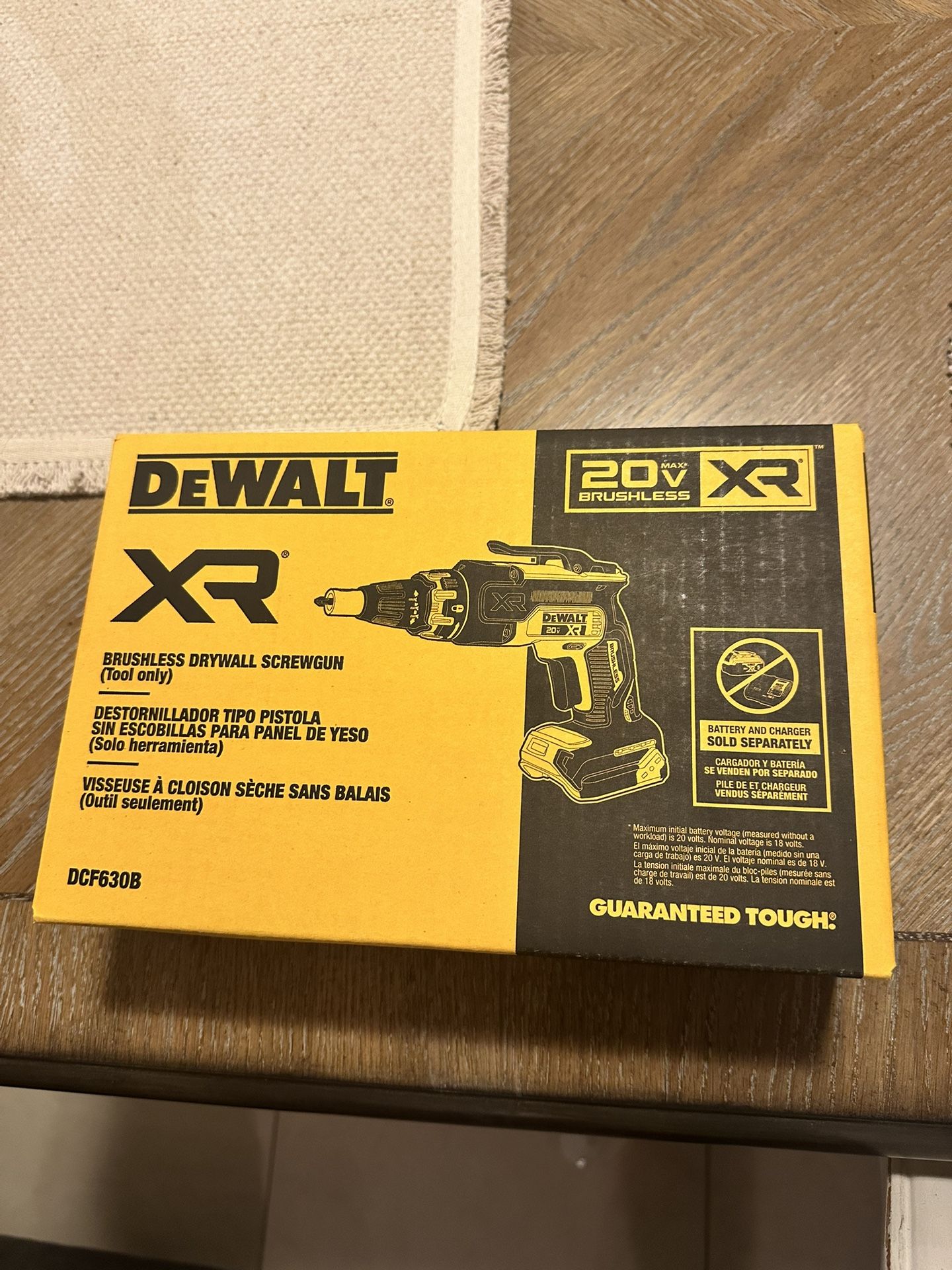 NEW DeWalt XR 20V DCF630B Brushless Drywall Screwgun (Tool Only)