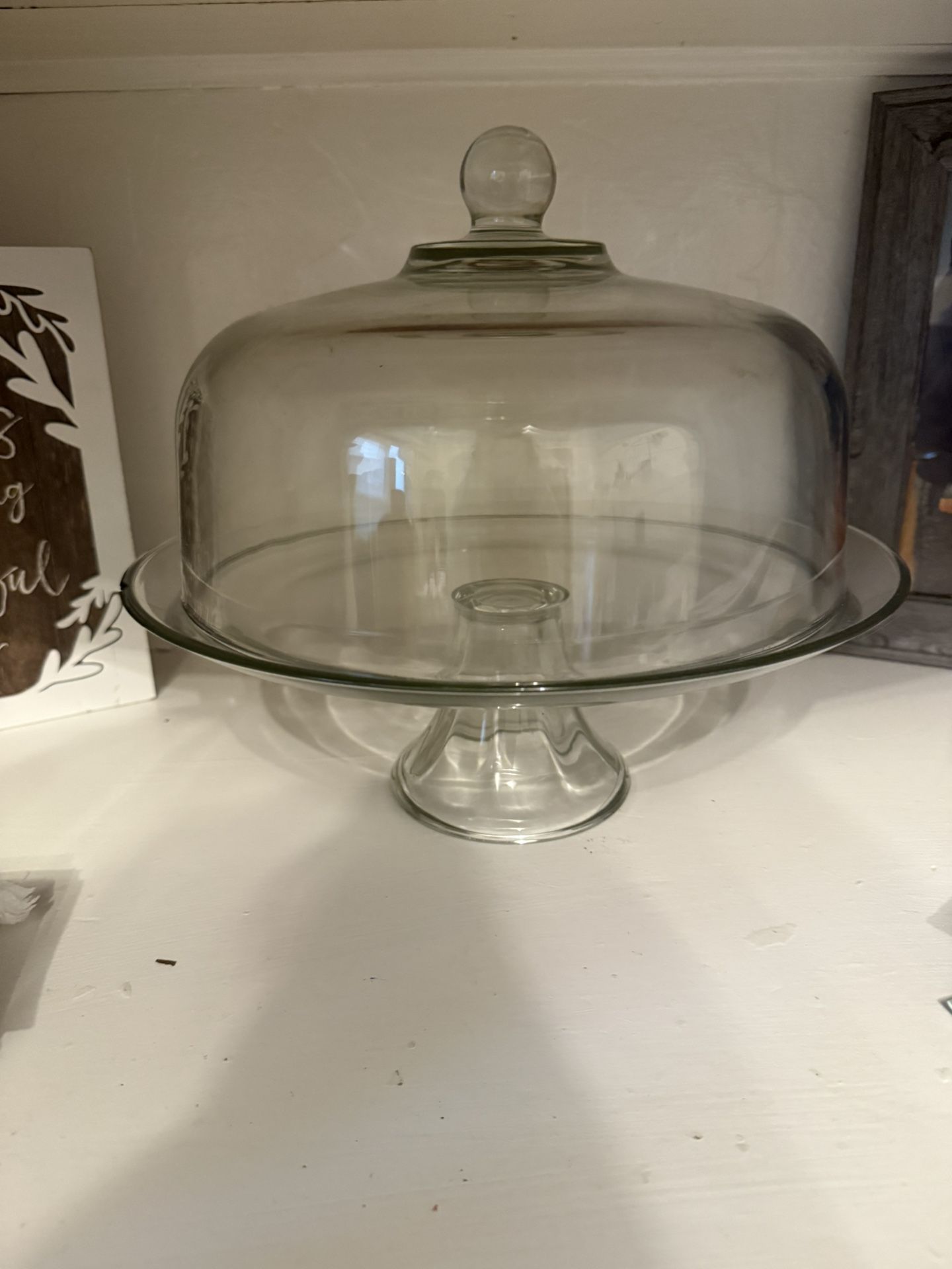 Heavy Glass Cake Stand π