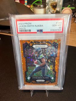 2023 Panini Prizm Jaxon Smith-Njigba Orange Disco RC PSA 10 GEM MT Seahawks 🔥