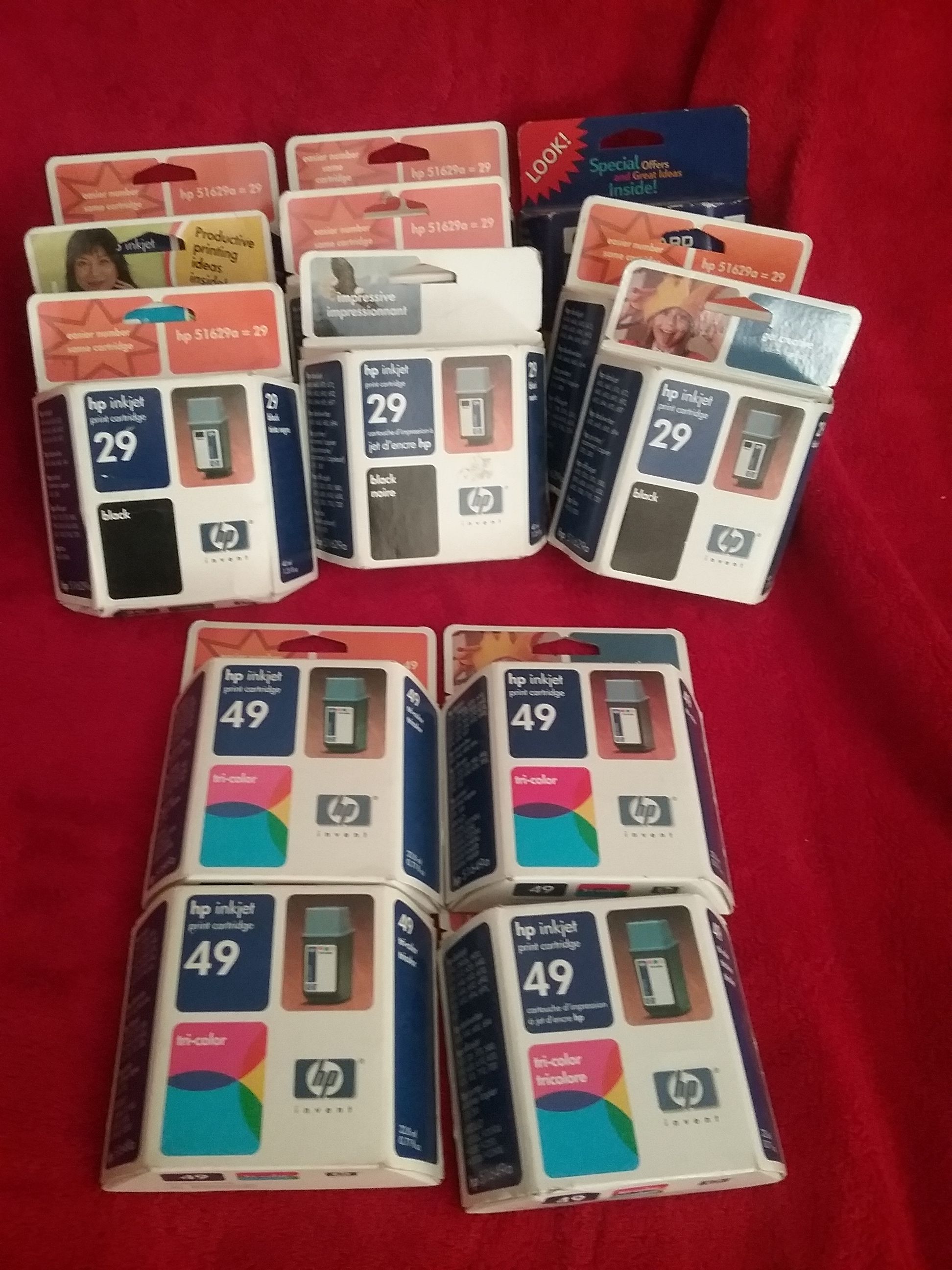 HP ink 29 and 49