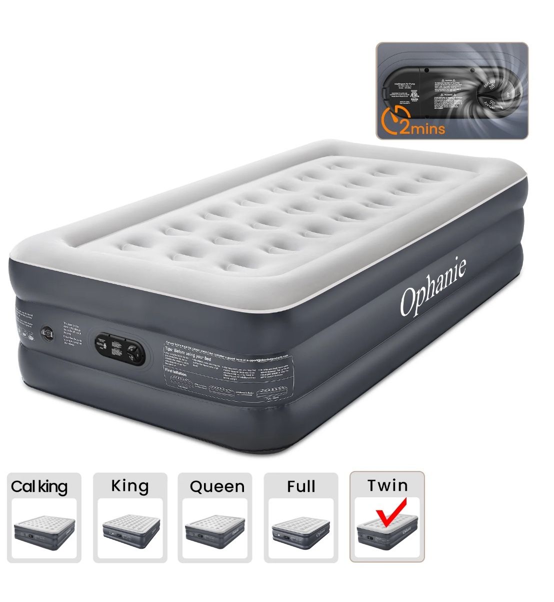 Twin Air Mattress, 18-Inch