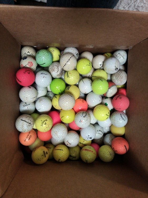 I Have All Different Brands Of Golf Balls From Time List To Callaway Taylor Made Top Flight One Several Different TaylorMade Ones