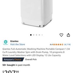 Full Automatic Portable Washer Mint Condition Easy Life Led Display