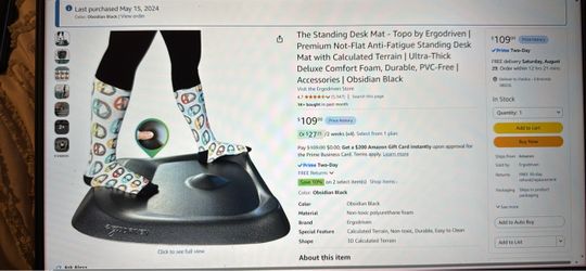 Standing desk mat brand new