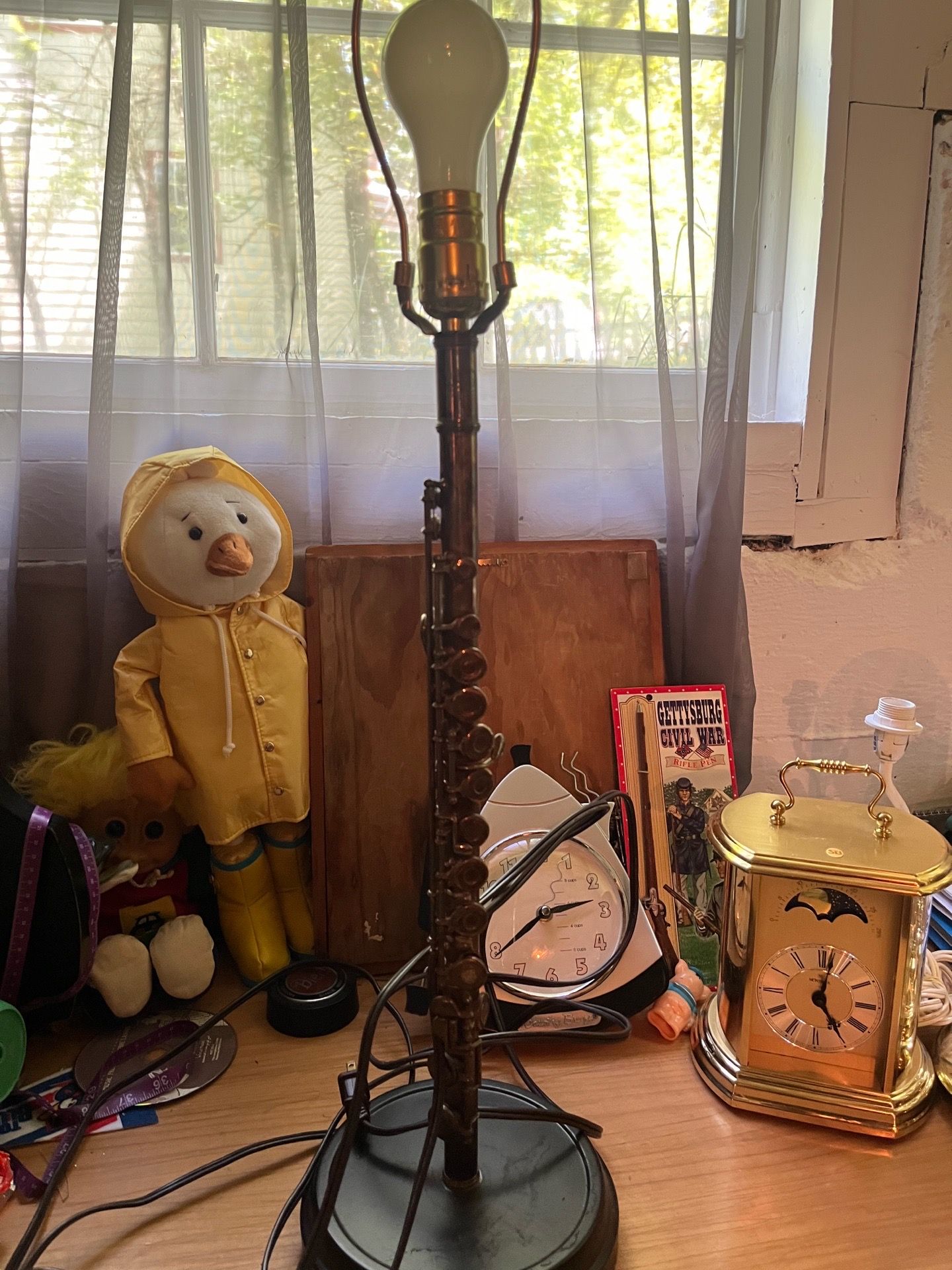 Unique W T Armstrong Flute Lamp Works Perfect 28 In Tall No Lampshade