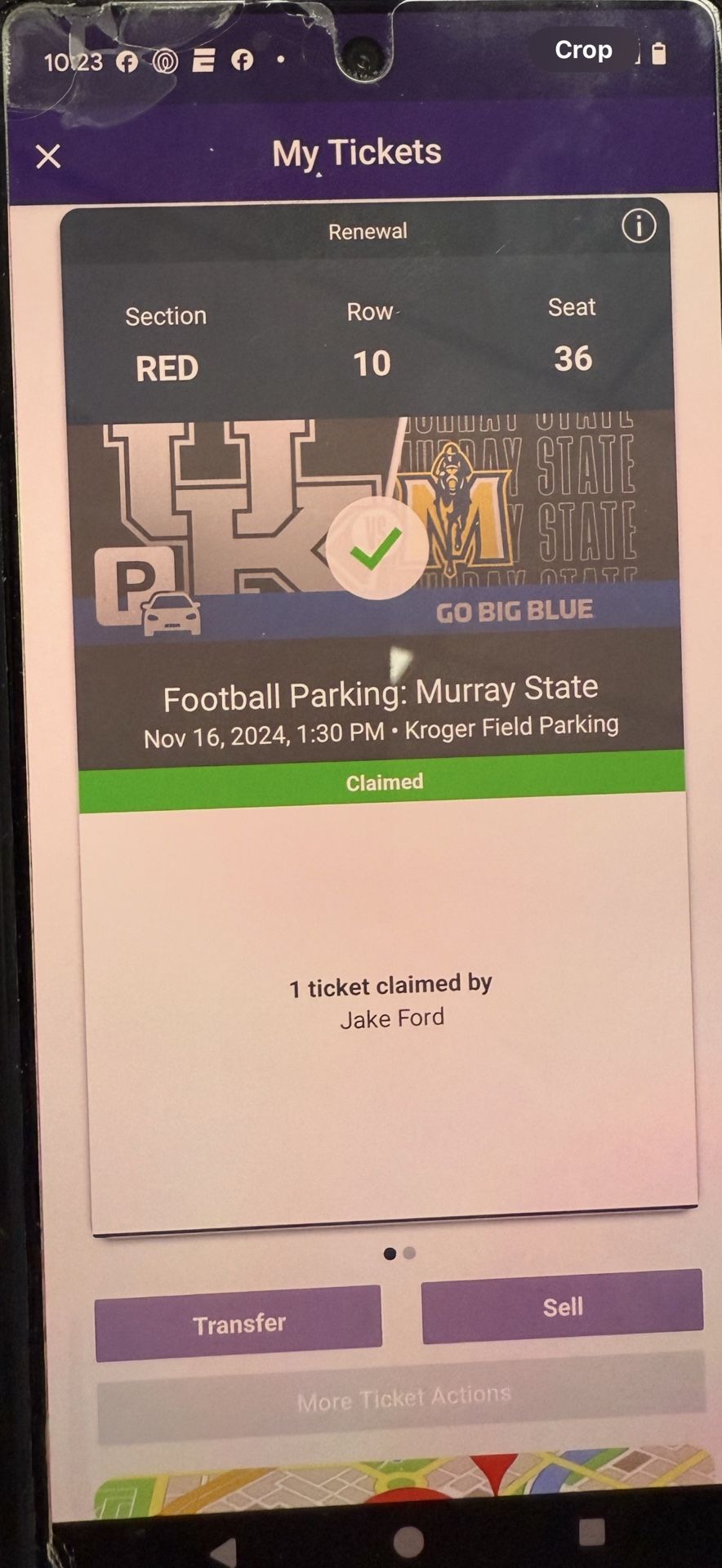 UK Football 2025-2026 Parking Pass