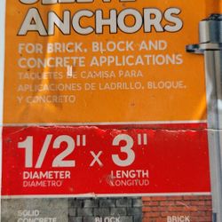 (23) Sleeve Anchors ½" X 3"