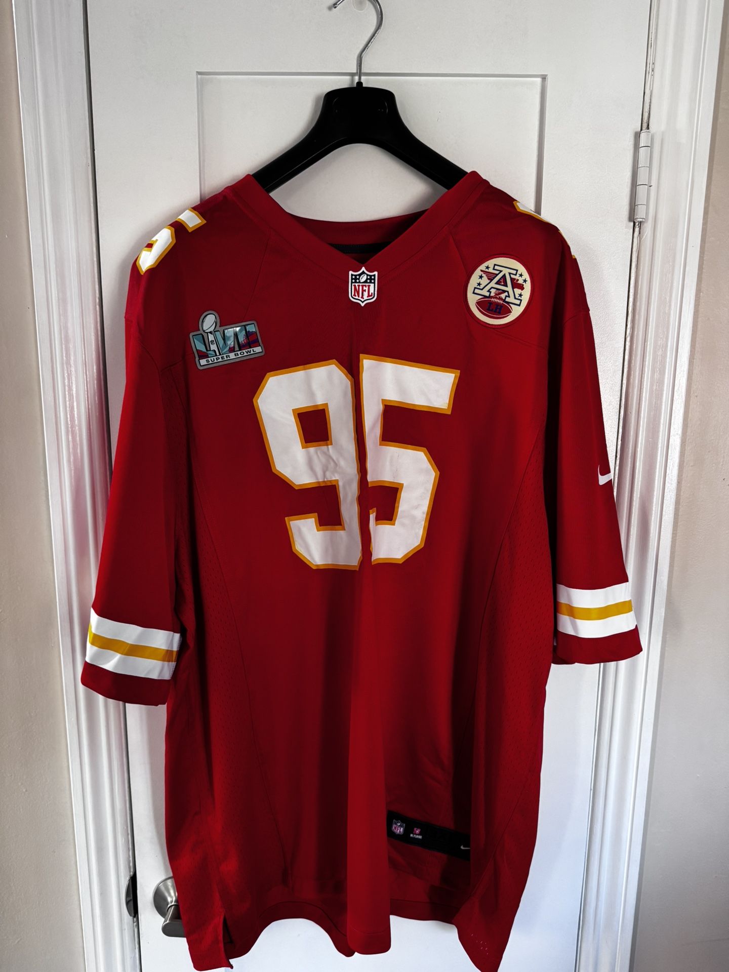 NWT Nike Chris Jones #95 Kansas City Chiefs Red Super Bowl LVIII Jersey Mens 3XL