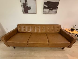 88” Leather Sofa