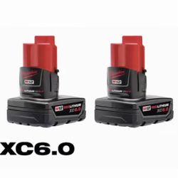 Milwaukee M12 XC 6.0 Ah High Capacity Redlithium Battery