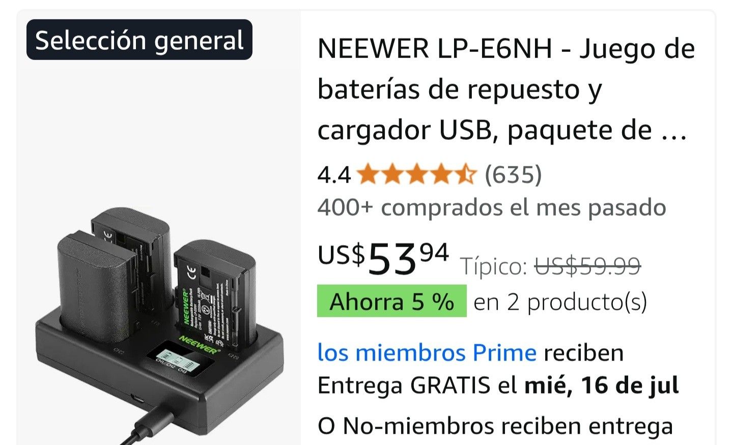 NEEWER LP-E6NH Replacement Battery and USB Charger Set, 3-Pack 2250mAh Replacement for LP-E6NH Battery and Triple Slot USB Charger Compatible with Can