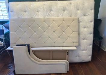 Upholstered Queen Bed with Mattress