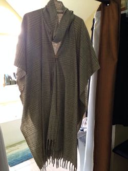 Large poncho wool