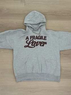 A Fragile Lover Grey Graphic Hoodie