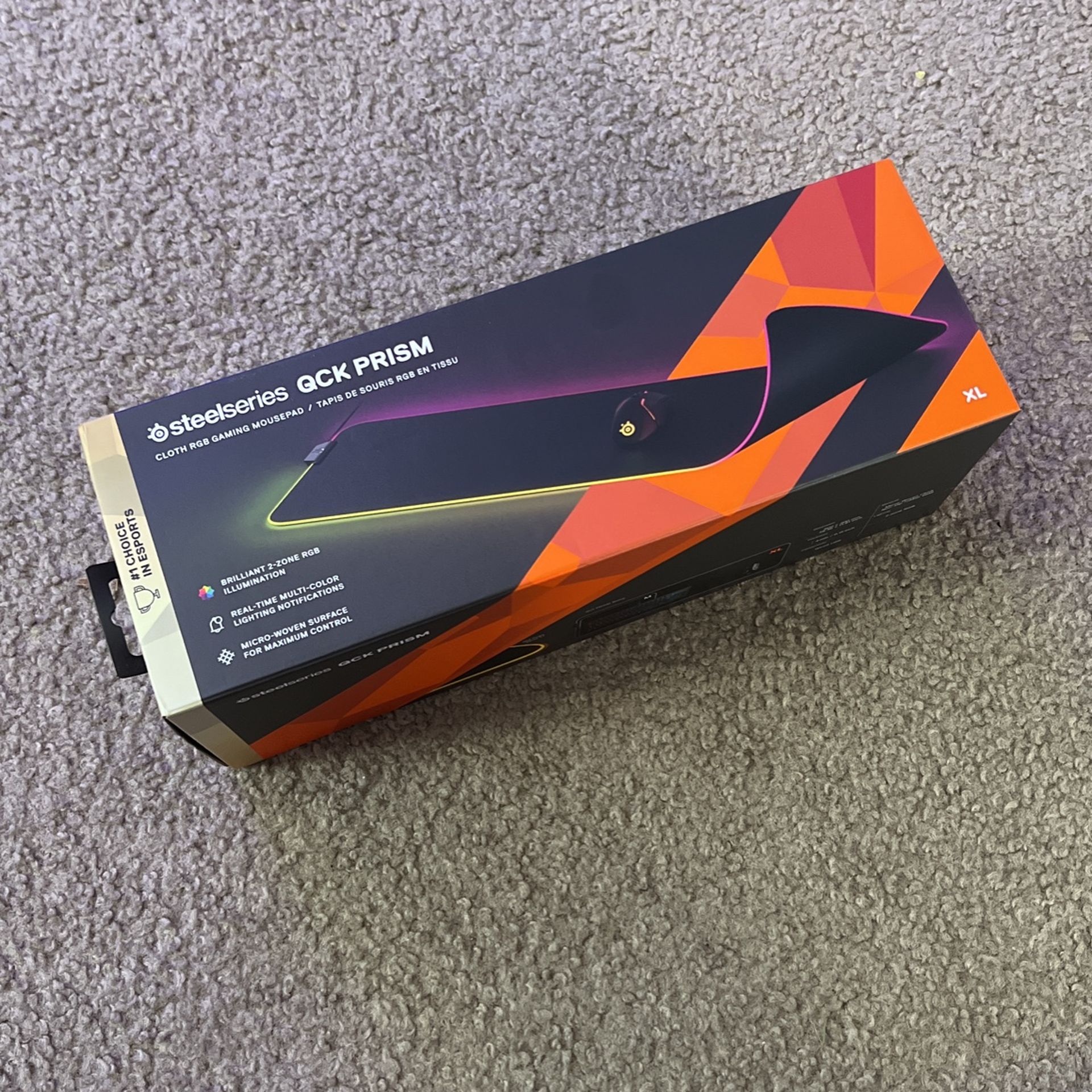 Steelseries QCK Prism Rgb Gaming Mousepad Brand New