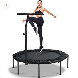 Foldable Trampoline With Adjustable Handlebar