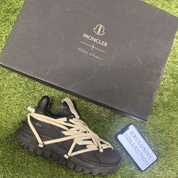Moncler Rick Owens Trailgrip Mega lace Leather Sneakers 