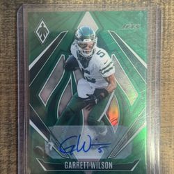 2025 Panini Phoenix Garrett Wilson Auto Green Color Match /25