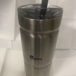 Flask - Stainless Steel Large 24 Ounce “Bubba” Beverage Container. In Very Good Condition.