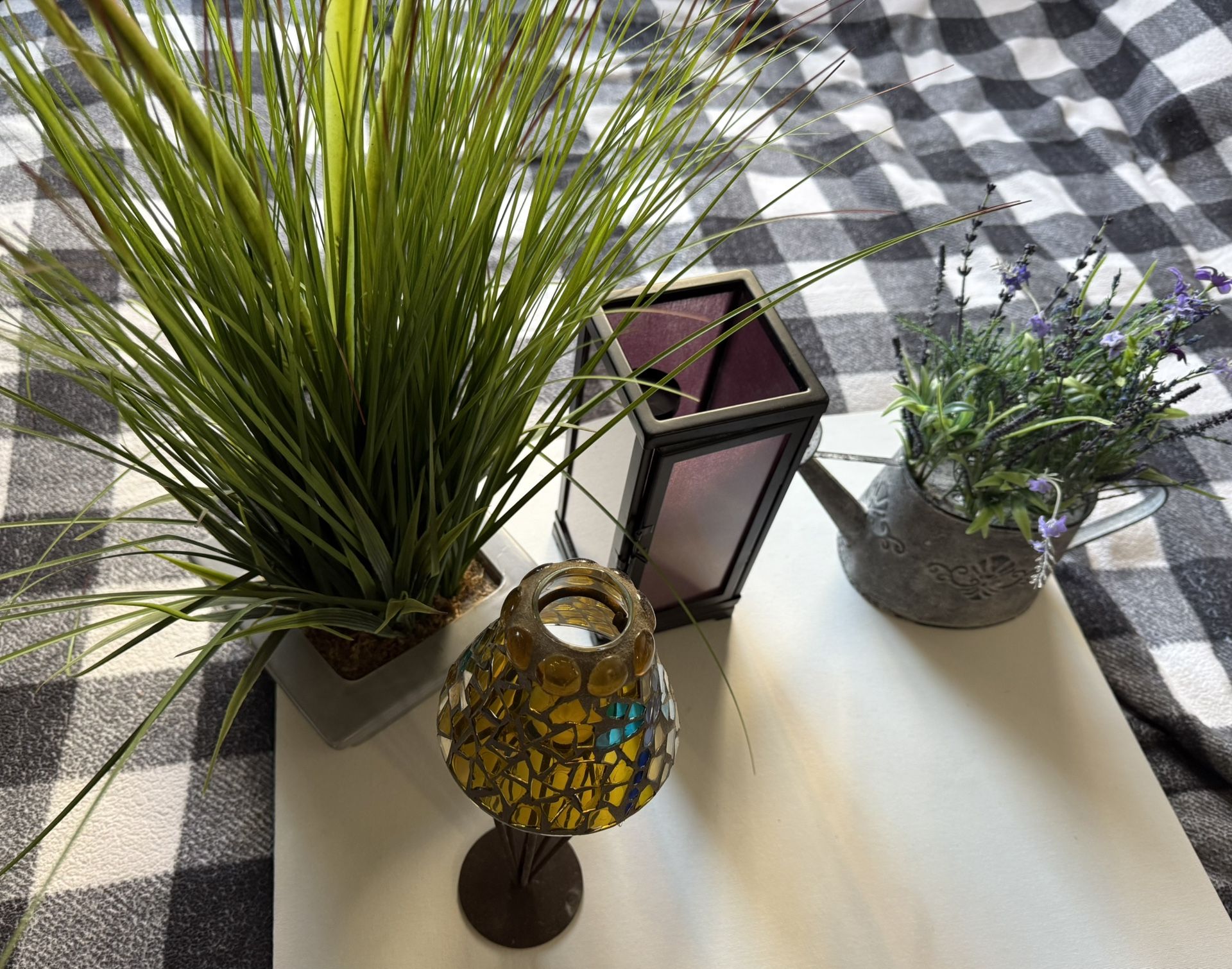 Decorative Plants And candles Holder Sets