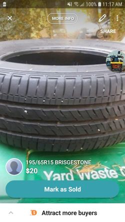 185/65R15 BRIDGESTONE TIRE