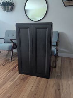 Charcoal Shaker style wall cabinet