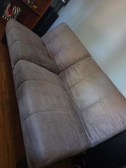 Gray Microfiber Futon Sofa Bed