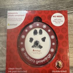 Pawprint Photo Ornament 
