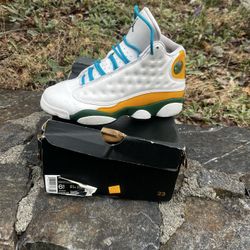 Air Jordan 13 White Yellow Green Blue #6,5